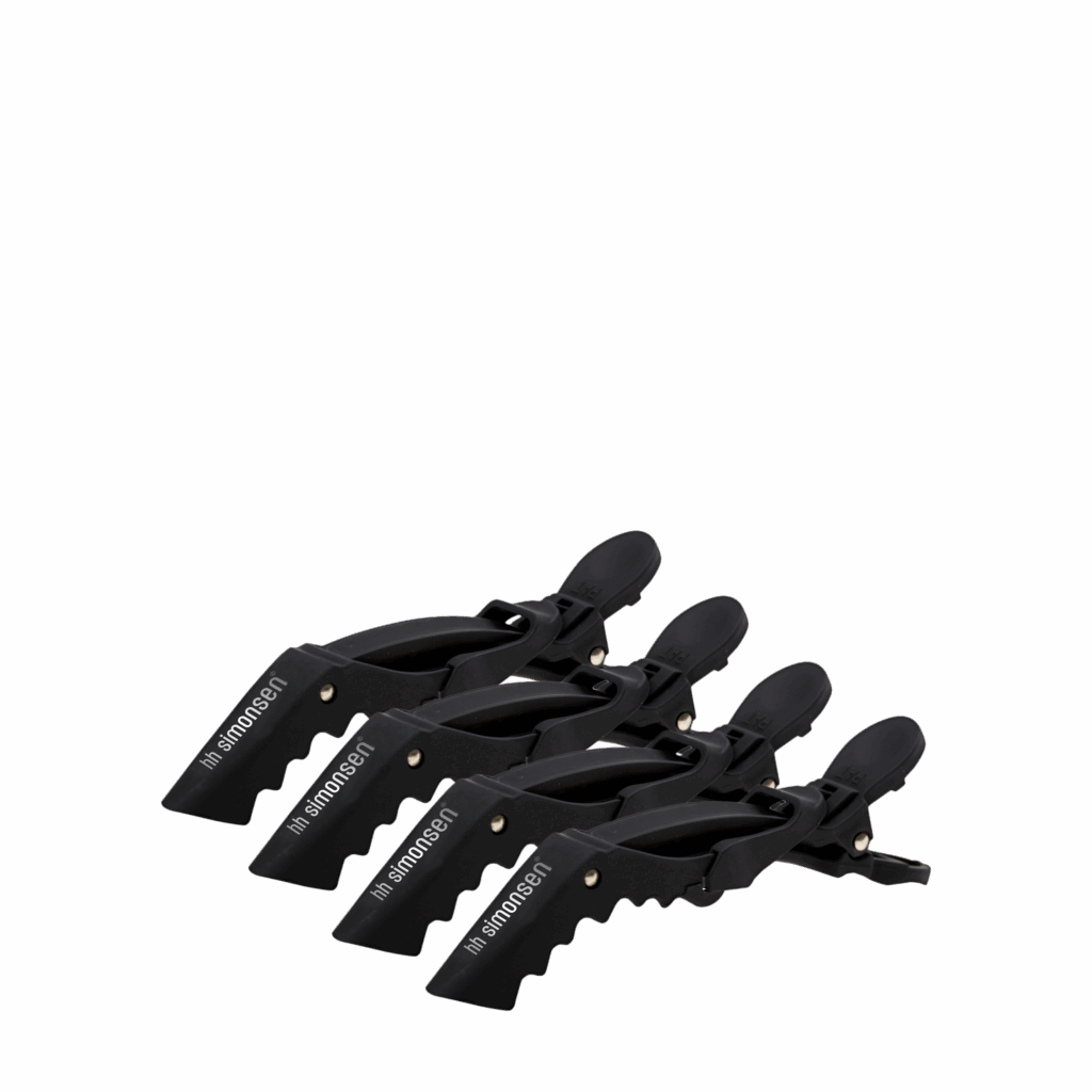 Crocodile clips 4 pcs, black
