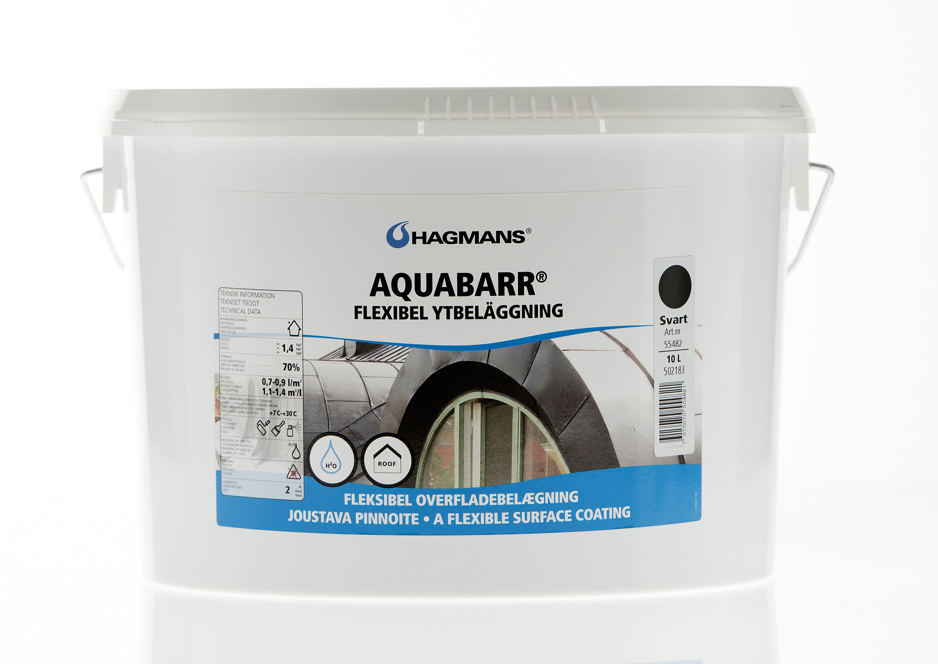 Aquabarr svart 10 L