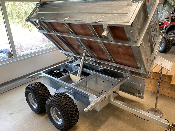 Tippvagn 3-vägs elhydraulisk