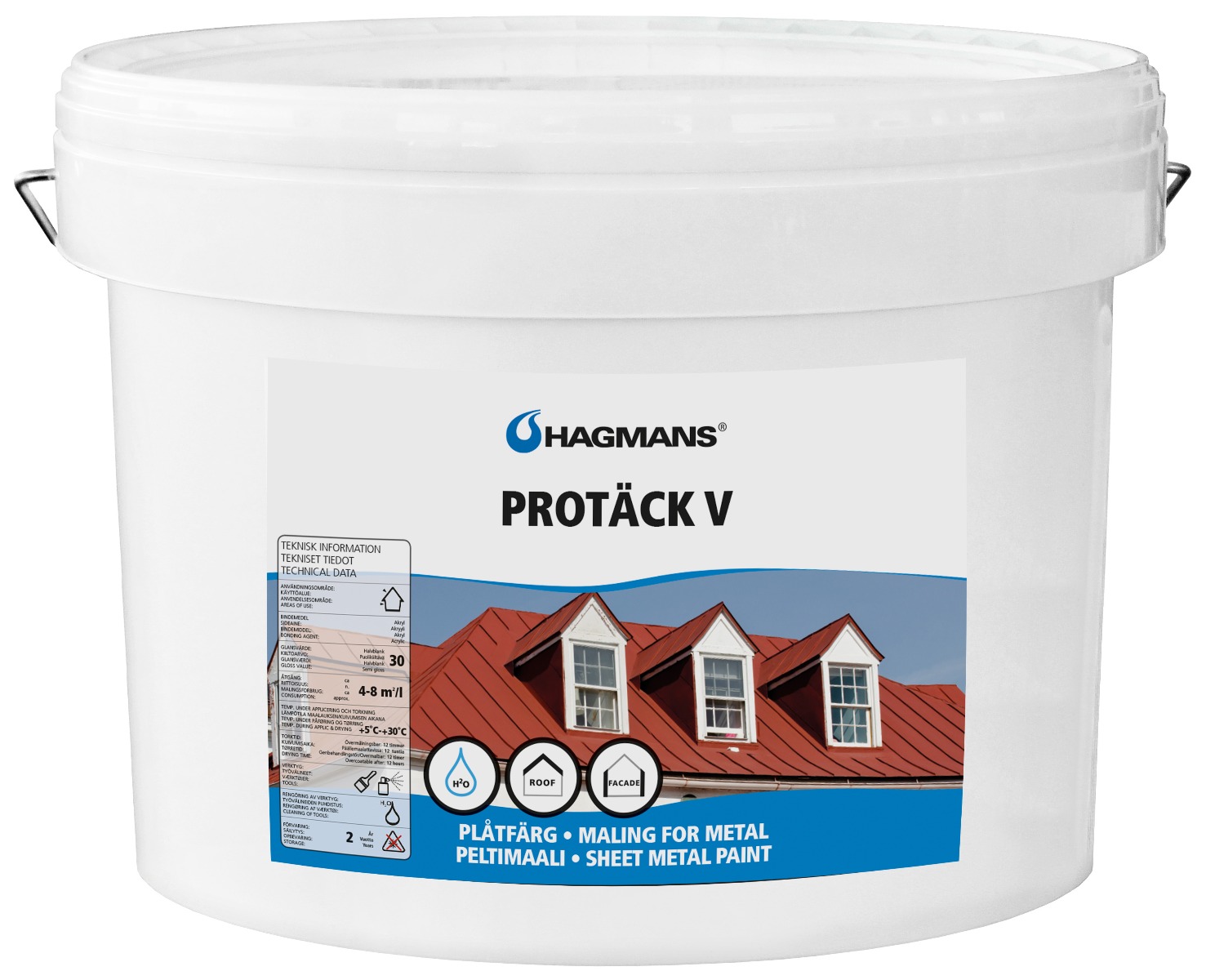 Protäck V Svart 1L