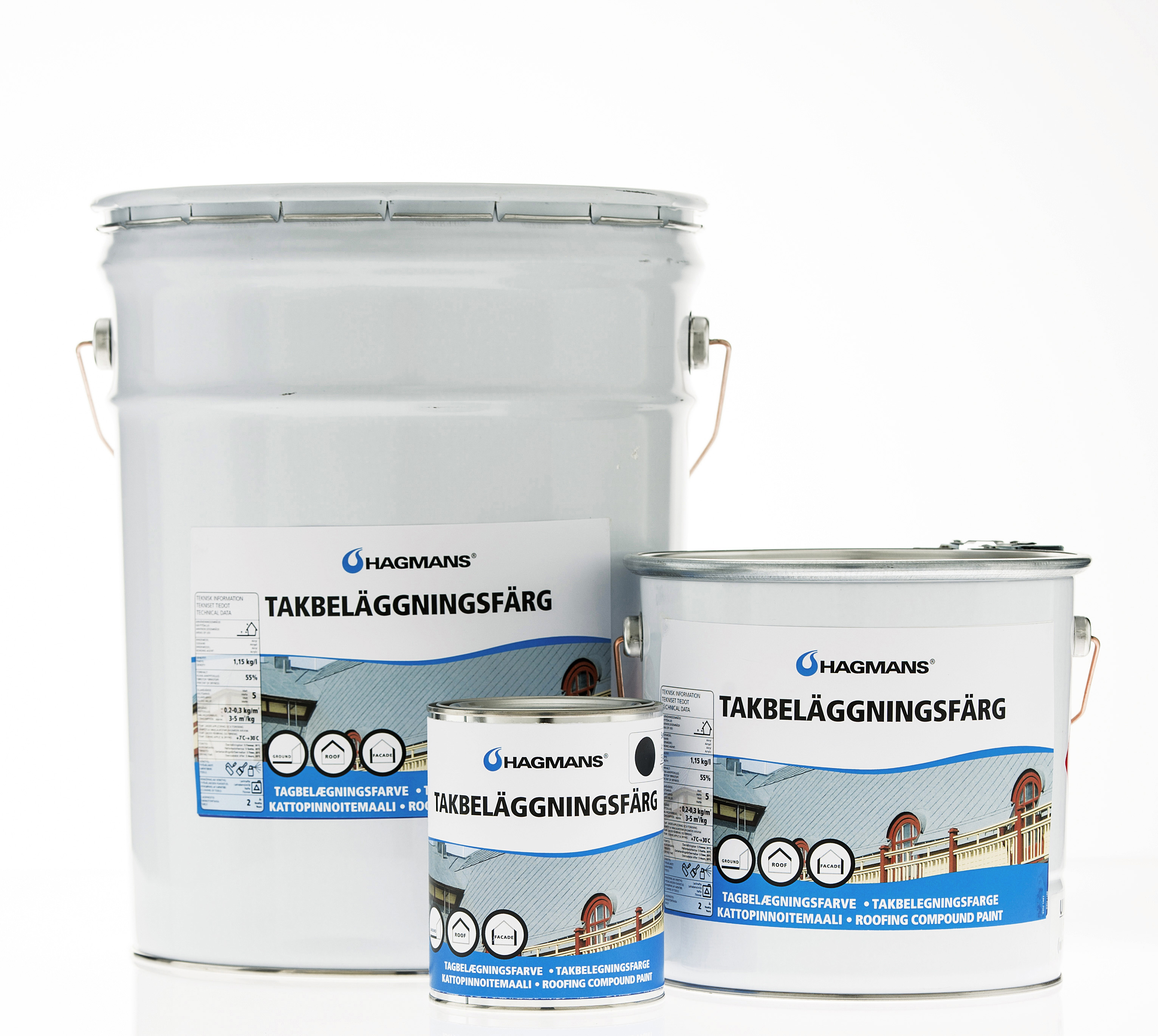 Takbeläggningsfärg brun 20 kg