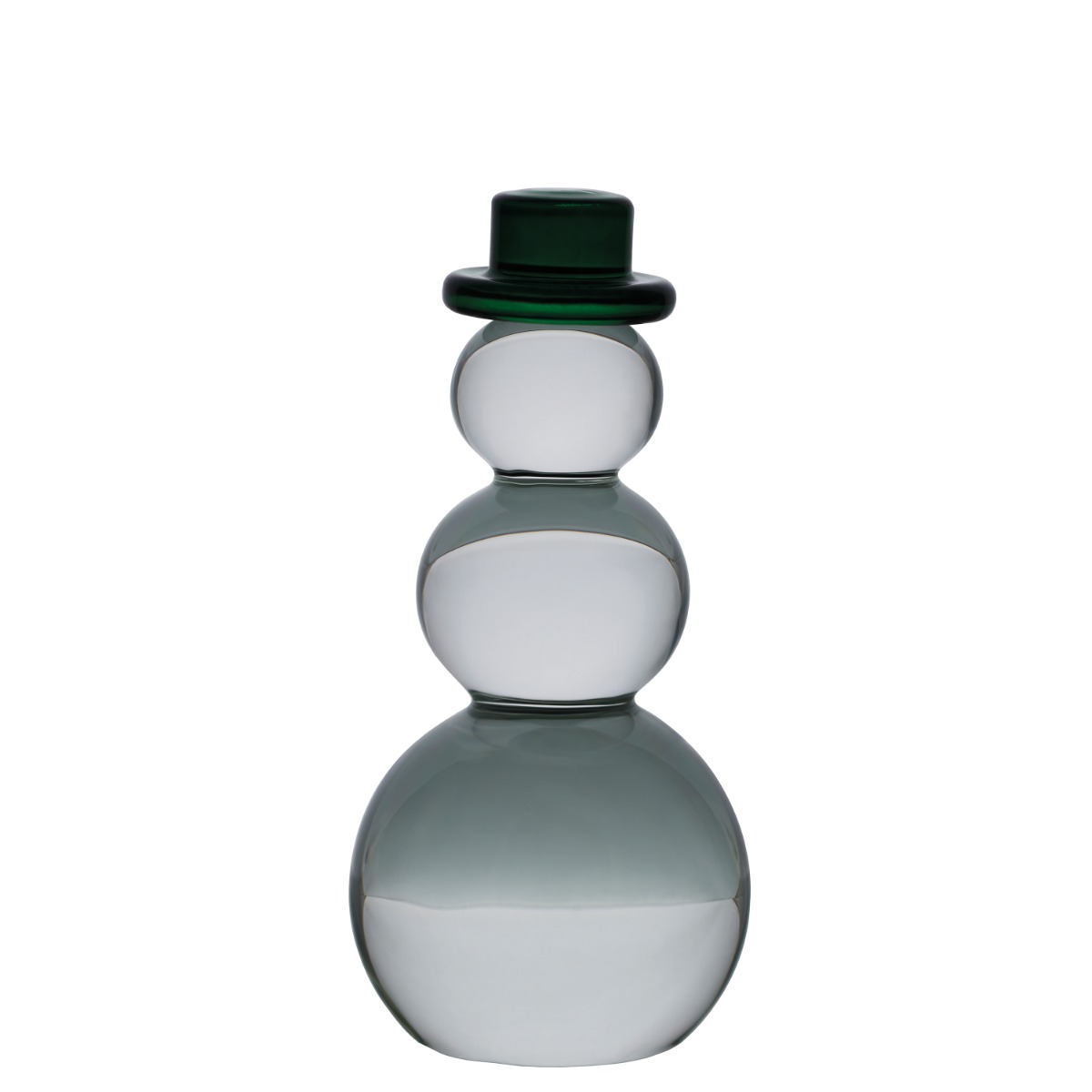 Snømann klar m/grønn hatt stor 11 cm