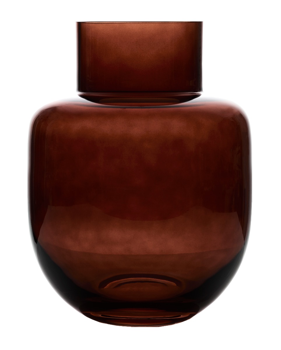 Family vase brun stor 26 cm