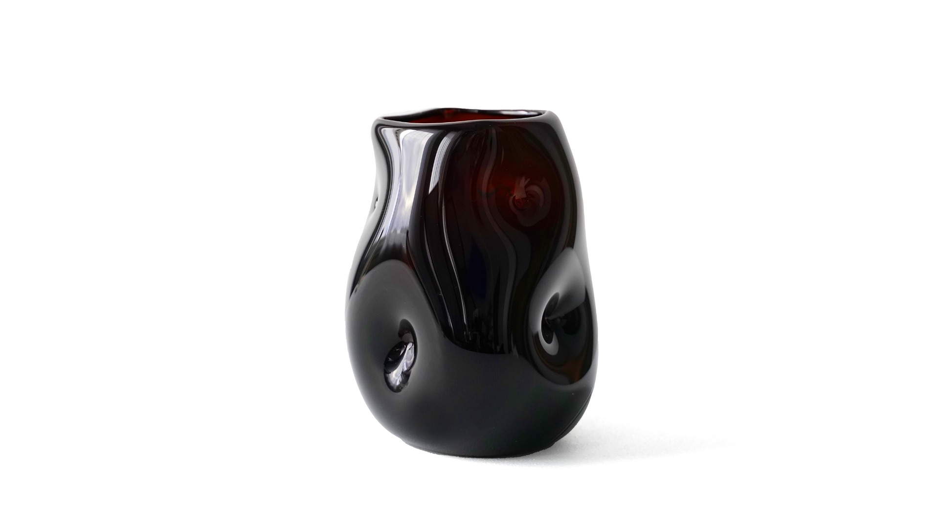 After Rain vase/lykt medium brun 20 cm Kunstglass 1,7 L brown