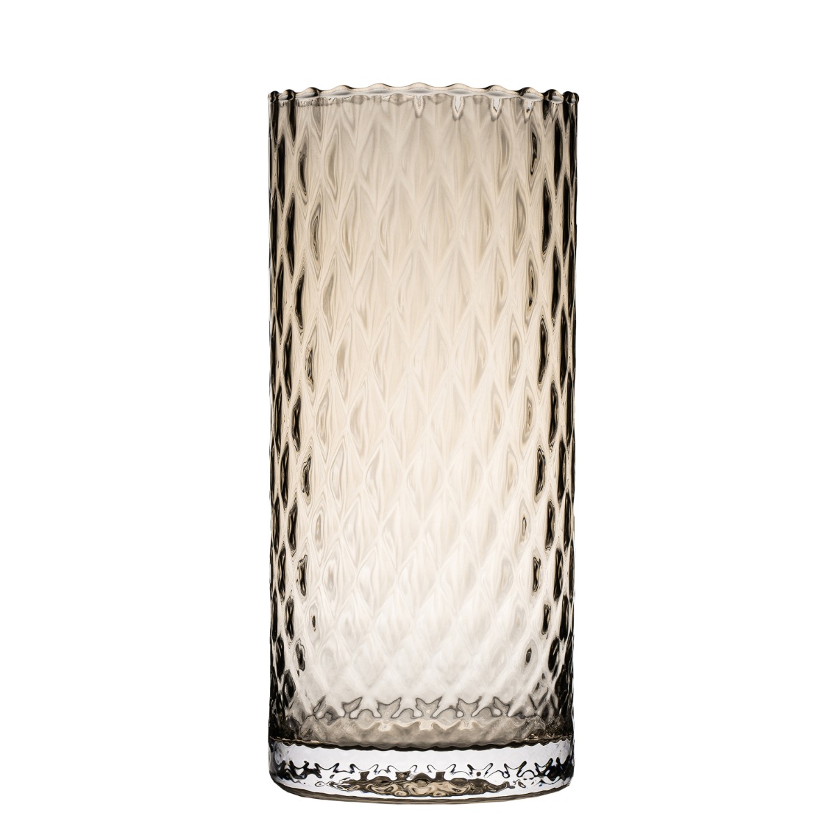 Harlekin vase smal høy lys topaz
