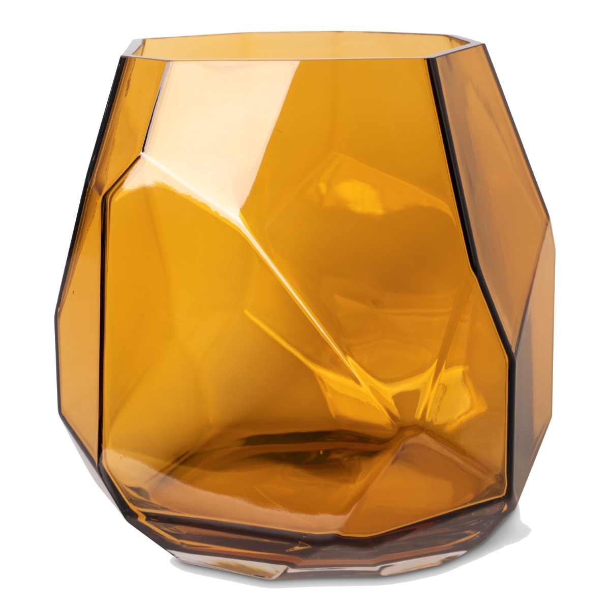 Iglo stormlyktvase stor varm cognac 22 cm