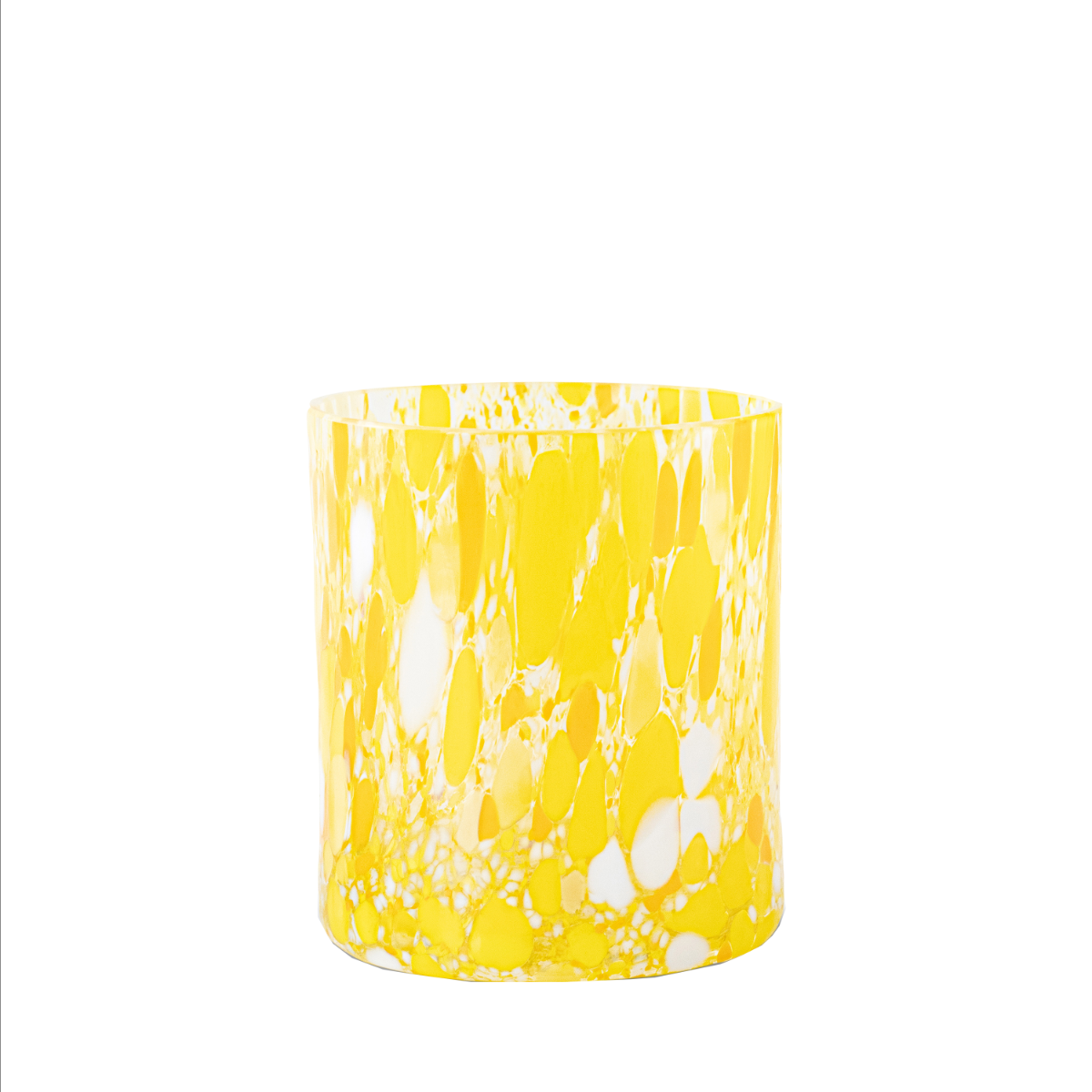 Swirl drikkeglass/lykt gul multi 35 cl