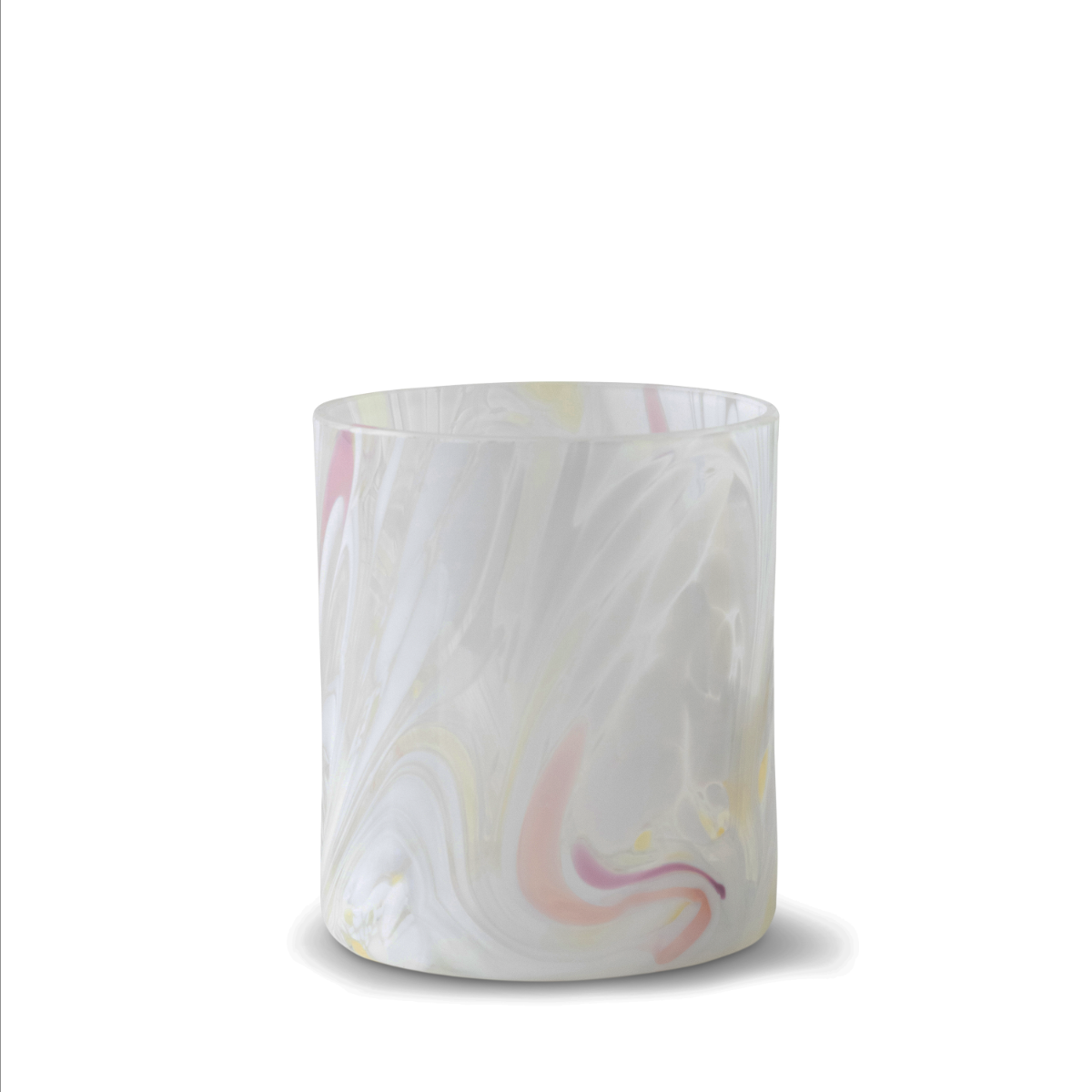 Swirl drikkeglass/lykt hvit multi 35 cl