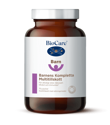 Burk med BioCare Barnens Kompletta Multitillskott