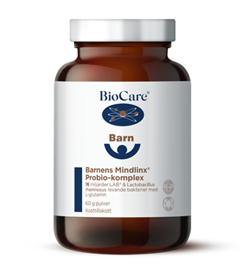 Burk med BioCare Barnens Mindlinx® Probio-komplex 60 g
