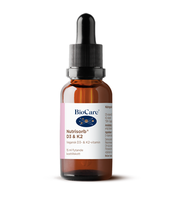Flaska med BioCare Nutrisorb® D3 & K2 15 ml