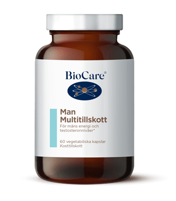 Burk med BioCare Man Multitillskott