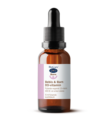 Flaska med BioCare Bebis & Barn D3-vitamin 15ml