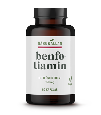 Burk med N&auml;rok&auml;llan Benfotiamin 150 mg 60 kapslar