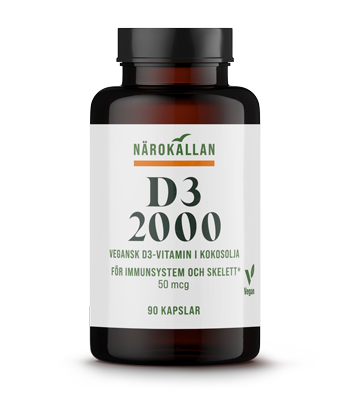 Burk med Närokällan D3 2000 Vegan 90 kapslar