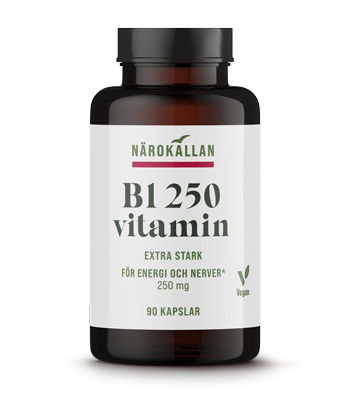 Burk med Närokällan B1 250 mg 90 kapslar
