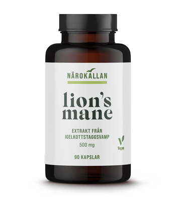 Burk med Närokällan Lions Mane 90 kapslar