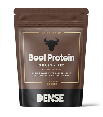 Förpackning med Dense Biffprotein Choklad 500 g