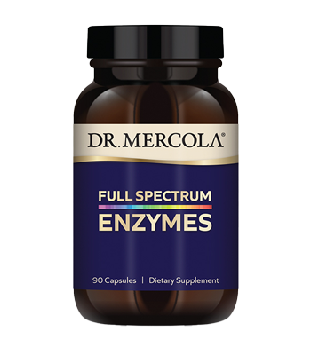 Burk med Dr. Mercola Full Spectrum Enzymes 90 kapslar