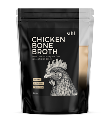 STHL Chicken Bone broth in bag 350 ml Org