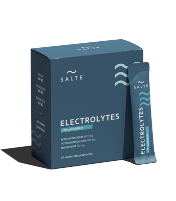 Förpackning med Salte Elektrolyter naturell, låda med dospåsar Förpackning med Salte Elektrolyter naturell, låda med dospåsar