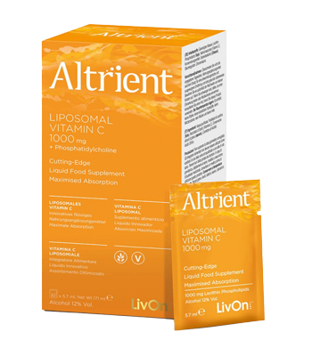 Flaska med Altrient Liposomal C-vitamin