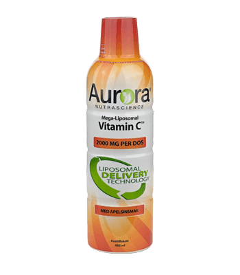 Flaska med Aurora Liposomal C-vitamin