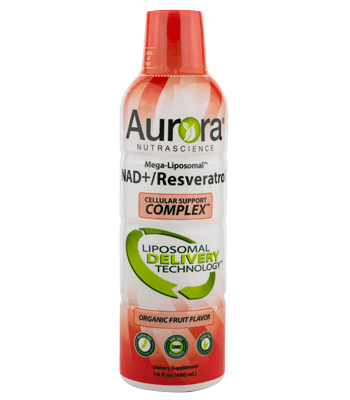 Flaska med Aurora NAD+/Resveratrol 480 ml