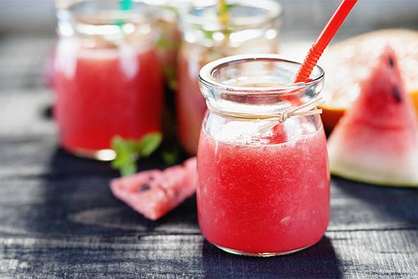 Refreshing mocktail with watermelon